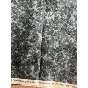 Quilting Cotton by David Textiles Leaves Foliage Print Blue Monochrome 1.5 Yd